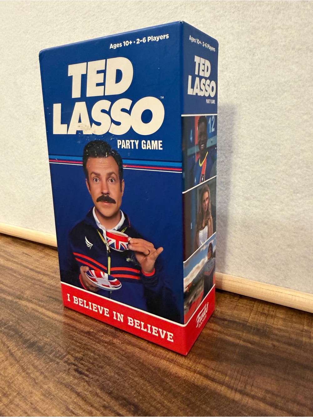Funko Ted Lasso Party Game Blue Red Box NEW NEVER OPENED Box has marks on front